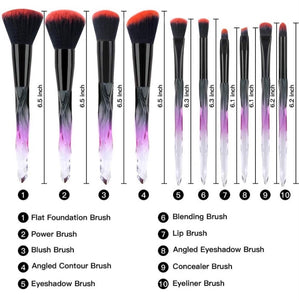 Divine - Makeup Brushes (Red)