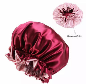 Reversible Solid Color Large Ruffle Satin Crowns