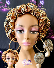 Load image into Gallery viewer, Reversible Print Large Ruffle Satin Crowns
