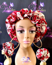 Load image into Gallery viewer, Reversible Print Large Ruffle Satin Crowns
