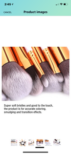 Sophisticated Marble Makeup Brush Set With Cosmetic Bag and Beauty Blender