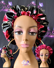 Load image into Gallery viewer, Drawstring Large Reversible Floral Satin Crowns
